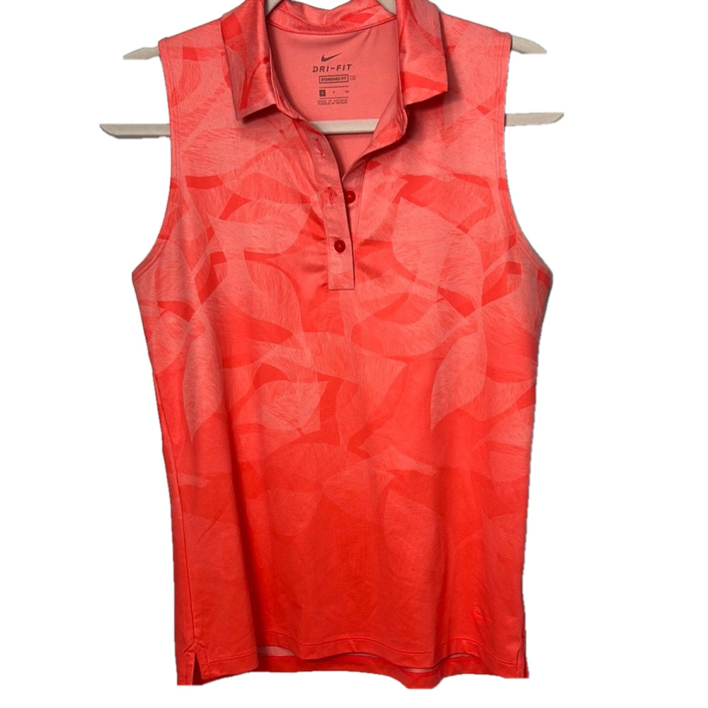 Nike Pink Polo Tank Top Sleeveless